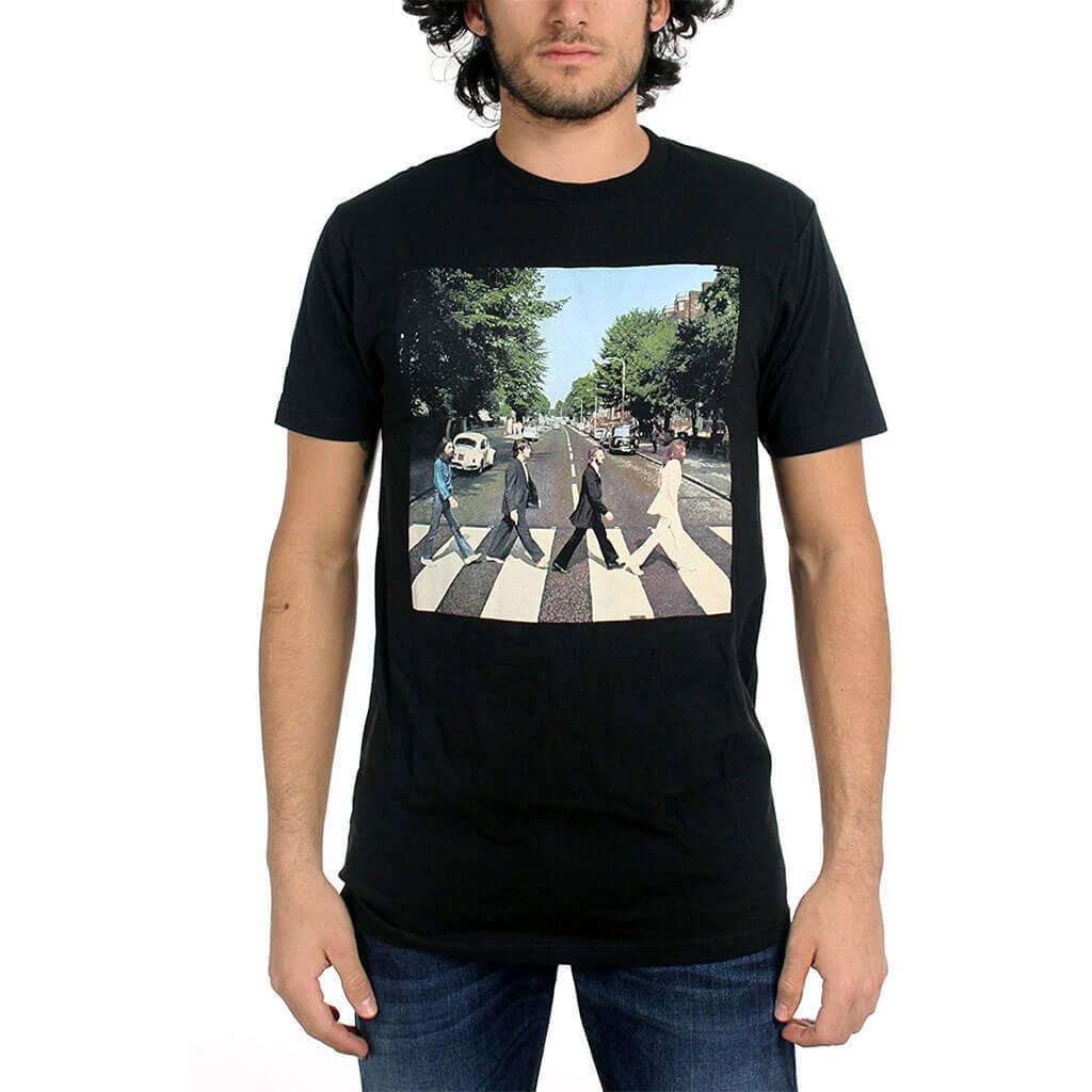 The Beatles Abbey Road Adult Black T-shirt-tvso