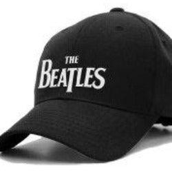 The Beatles White Logo Fitted Hat Cap-tvso