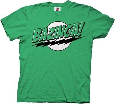 The Big Bang Theory Bazinga! Green or Blue T-shirt-tvso