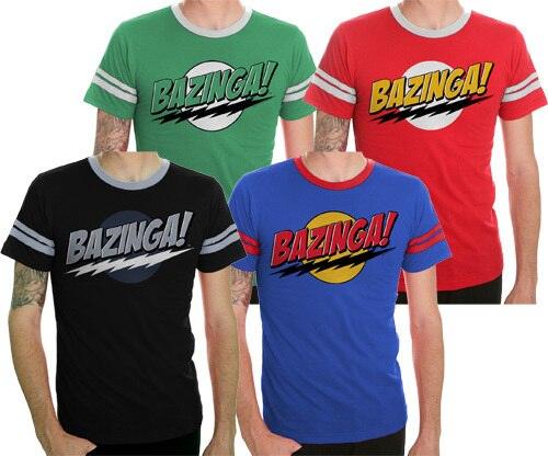 The Big Bang Theory Bazinga! T-shirt with Stripes-tvso