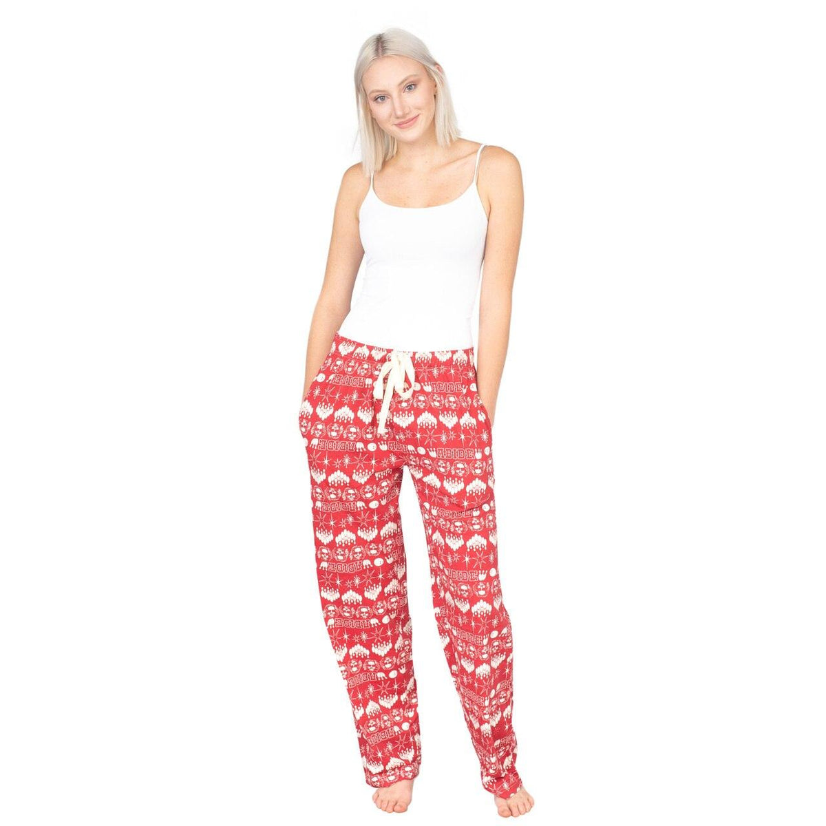 The Big Lebowski Bowling Pins Unisex Adult Red Lounge Pants - TVStoreOnline