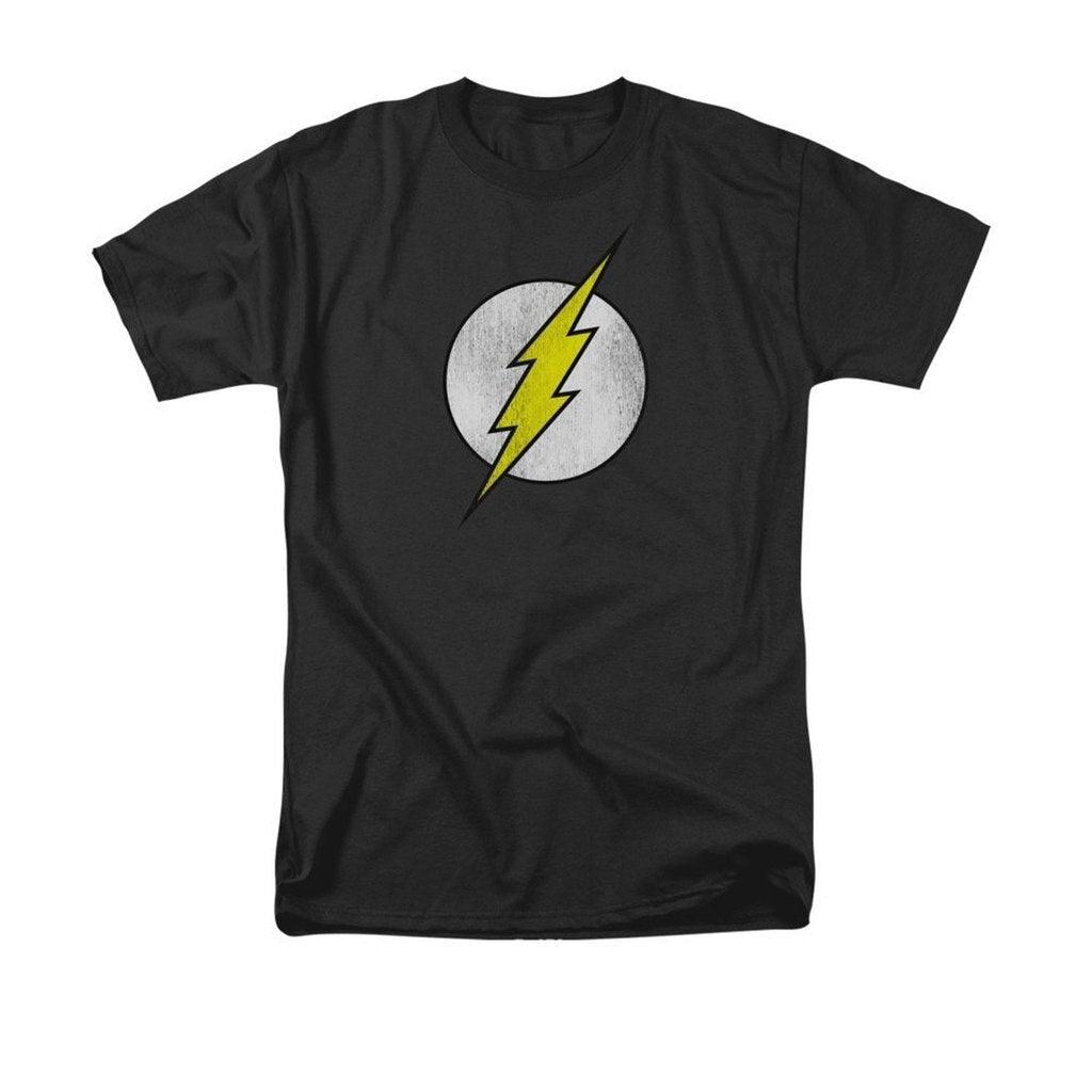 The Flash Lightning Bolt Distressed Logo T-Shirt-tvso