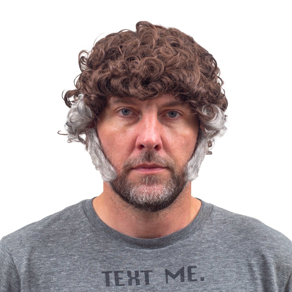 The Gemstones Pastor Character Halloween Cosplay Wig/Sideburns Costume Set - TVStoreOnline