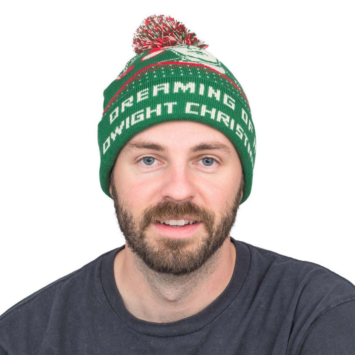 The Office Dreaming of a Dwight Christmas Beanie Hat - TVStoreOnline