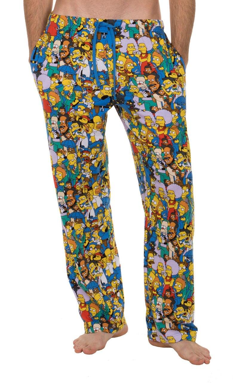The Simpsons Springfield Multi Character Collage Lounge Pants-tvso