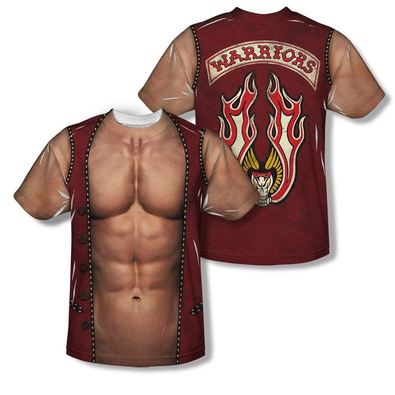 The Warriors Gang Vest Front & Back Sublimation Print T-Shirt-tvso