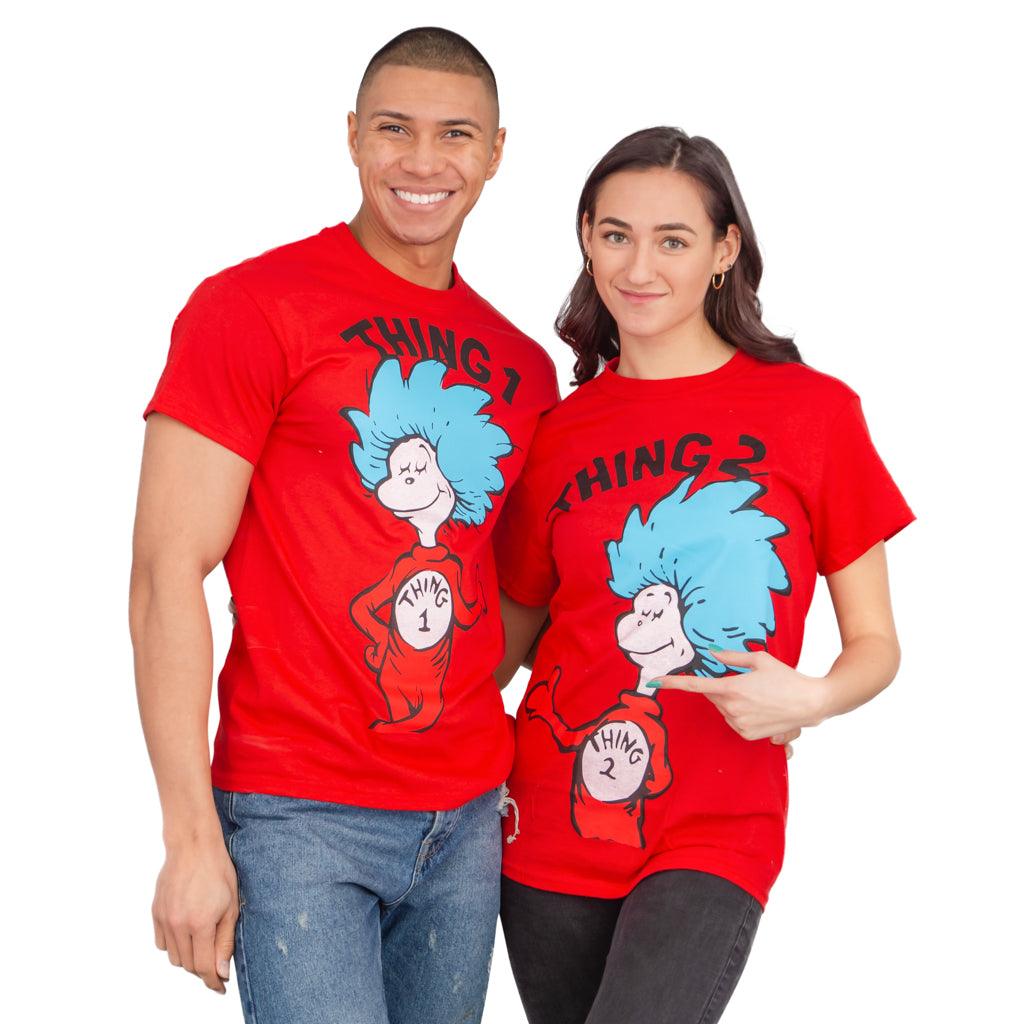 Thing One And Thing Two Adult T Shirts