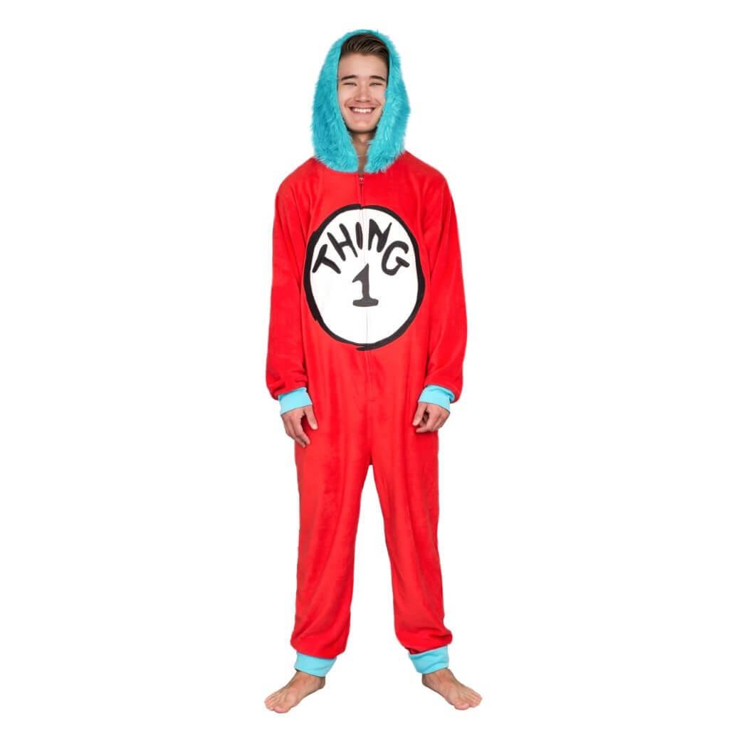 Thing 1 to 6 Interchangeable Patches Adult Union Suit - TVStoreOnline