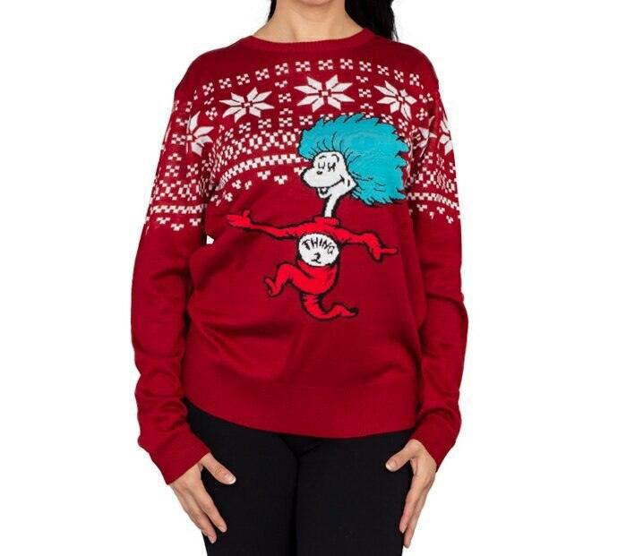Thing 2 Is After You Ugly Christmas Sweater-tvso