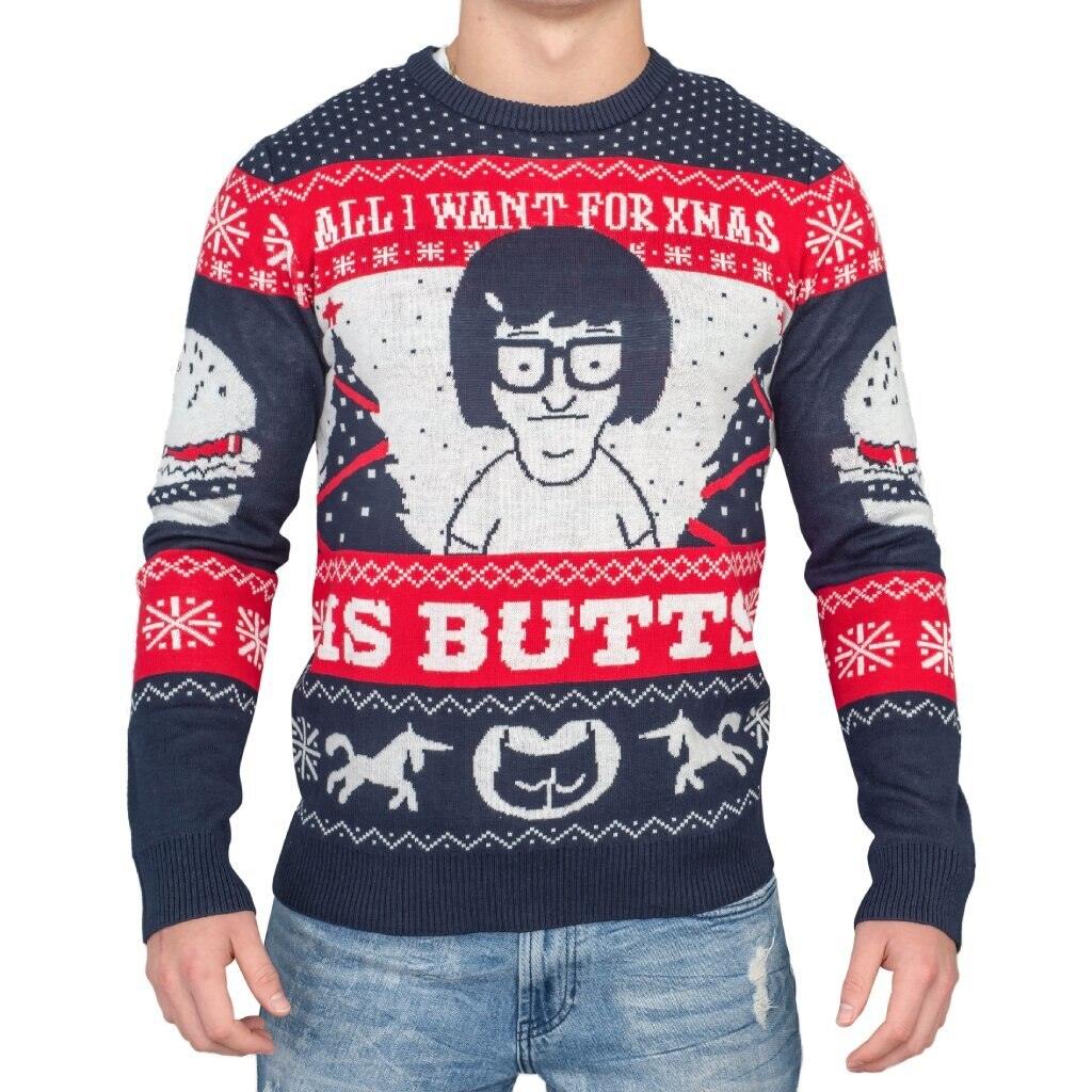 Tina All I Want for Xmas...Bob's Burgers Funny Christmas Sweater - TVStoreOnline