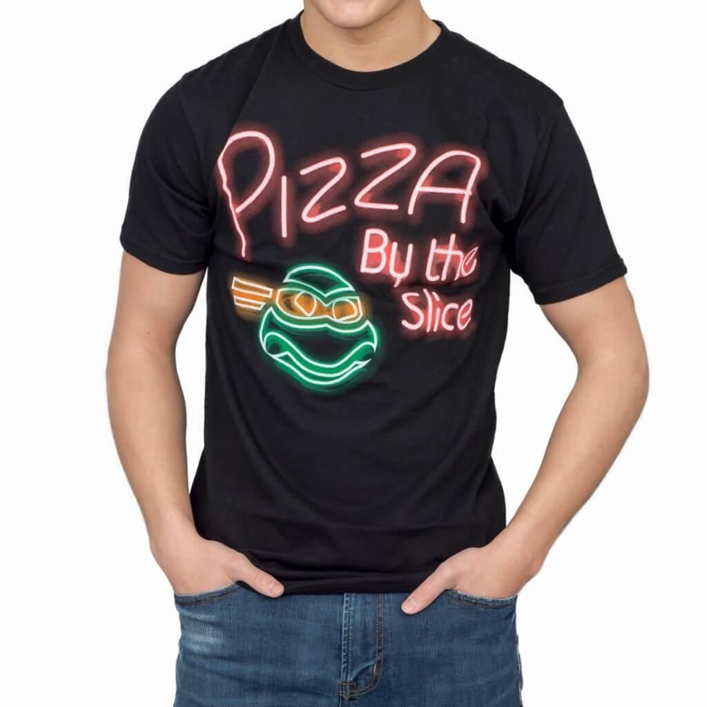 TMNT Pizza Neon T-Shirt Tee-tvso