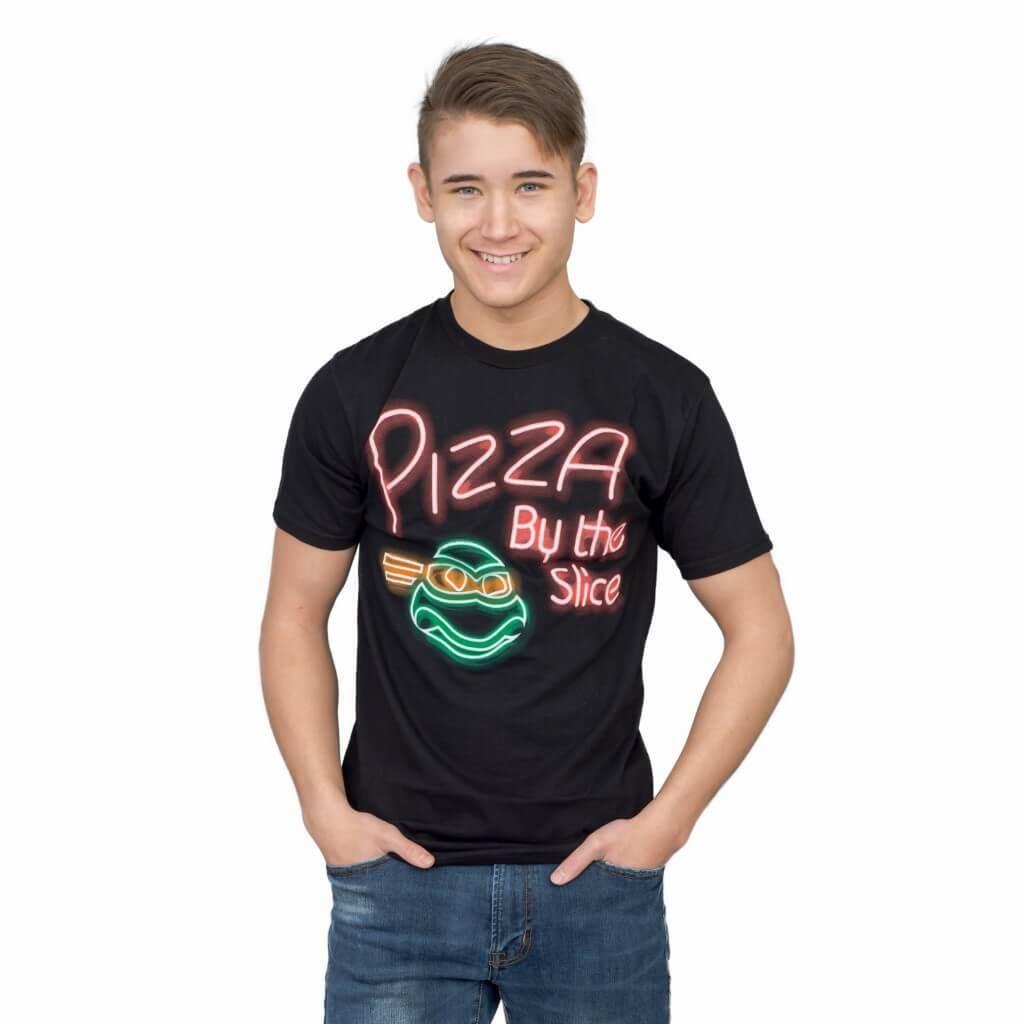 TMNT Pizza Neon T-Shirt Tee-tvso