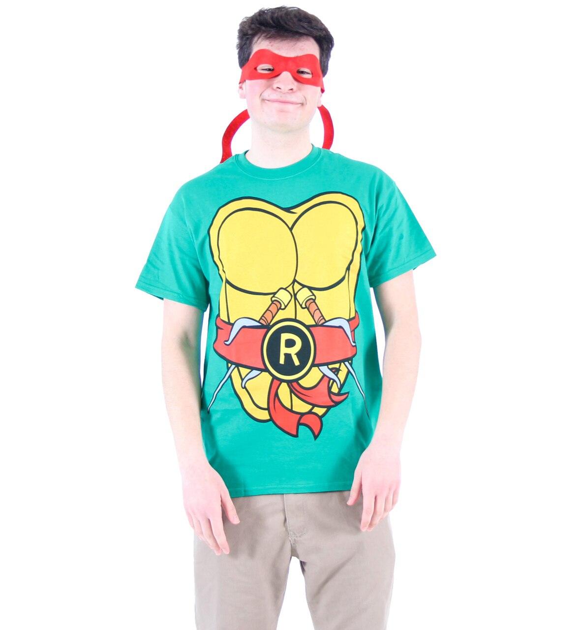 mighty-fine Teenage Mutant Ninja Turtles Adult Costume T-Shirt, Men's, Size: 2XL, Brown