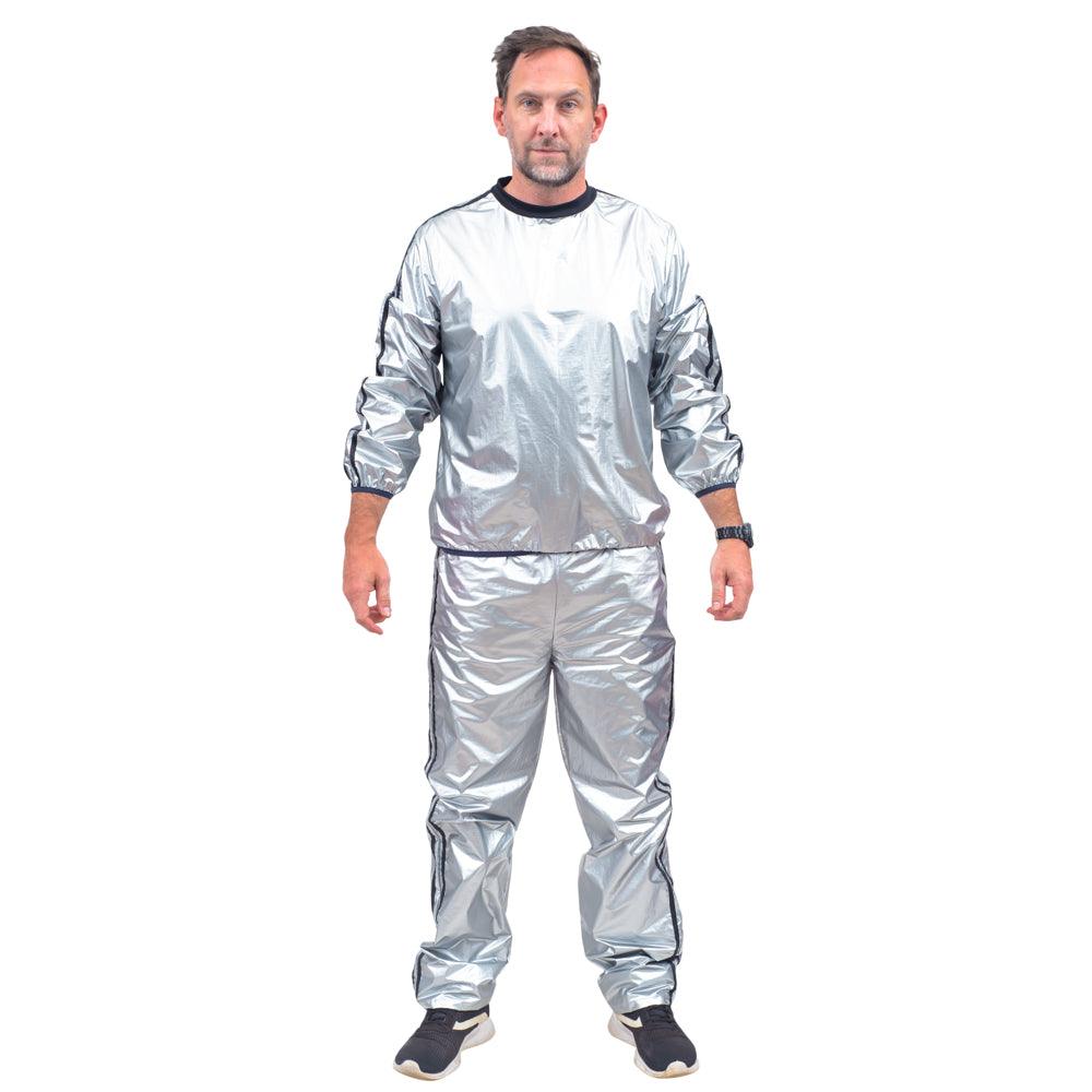 Todd and Margo Shiny Silver 2 Piece Workout Top and Pants