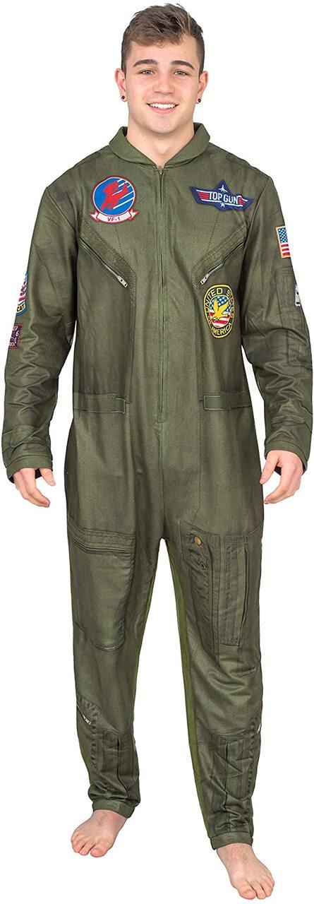 Top Gun Flight Suit Costume Pajama Union Suit - TVStoreOnline
