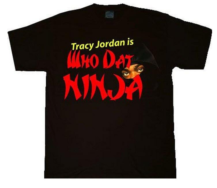 Tracy Jordan Ninja Adult Black T-shirt-tvso