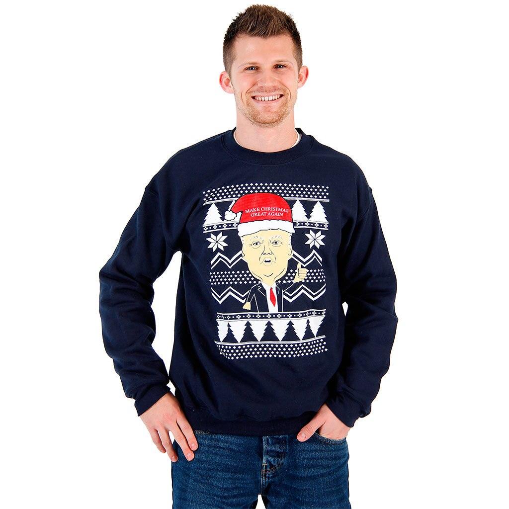 Trump Make Christmas Great Again Ugly Sweatshirt-tvso