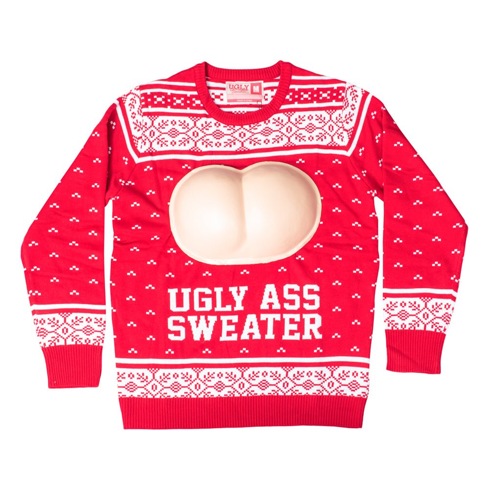 Ugly Behind Funny NOT PC Adult Unisex 3D Butt Ugly Christmas Sweater - TVStoreOnline