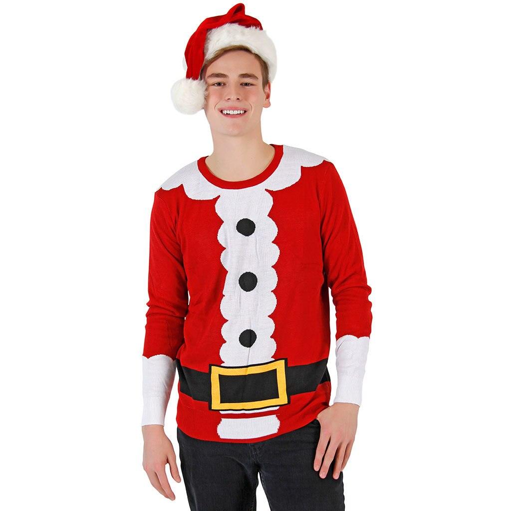 Ugly Christmas Sweater Santa Clause Sweater Costume-tvso