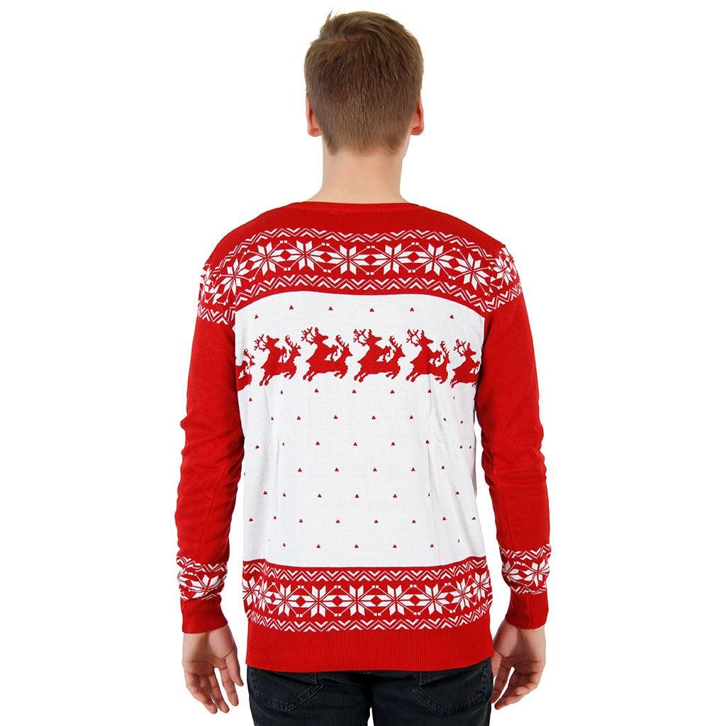 Ugly Christmas Sweater Two Big Humping Reindeer Sweater-tvso