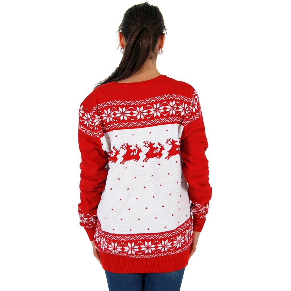 Ugly Christmas Sweater Two Big Humping Reindeer Sweater-tvso
