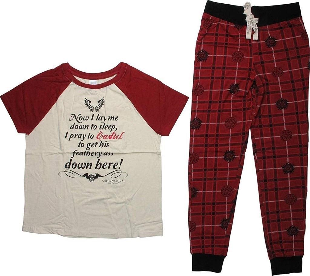 Underboss Super Natural Castiel Pray Pants and Shirt Pajama Set-tvso