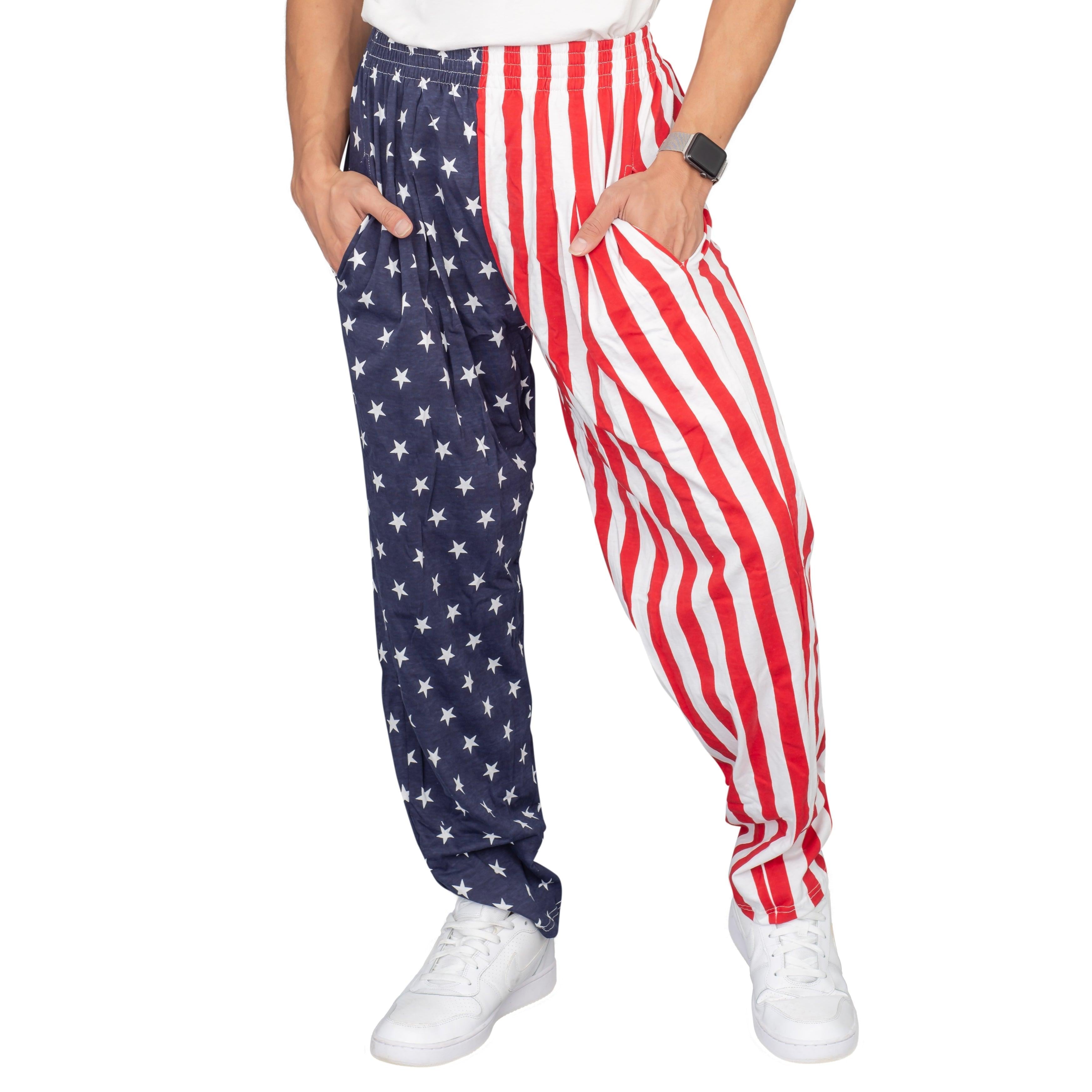USA American Flag Lounge Pants Pajamas (Small
