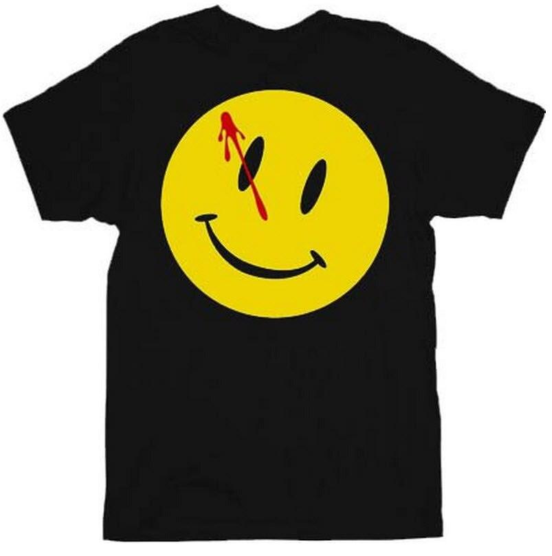 Watchmen Bloody Smiley Face T-shirt Tee-tvso