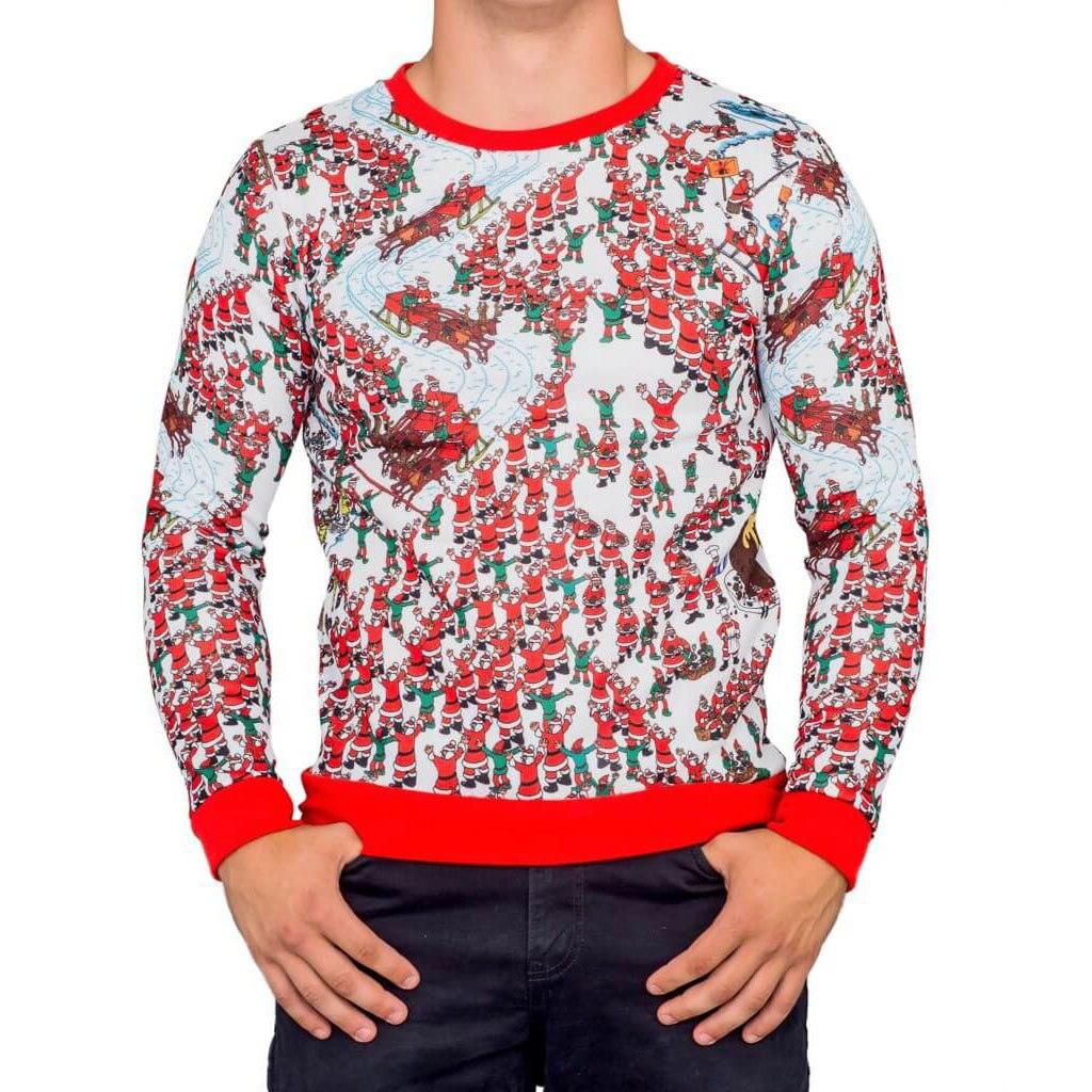 Where is Waldo Santa Sleds Long Sleeve Sweater - TVStoreOnline