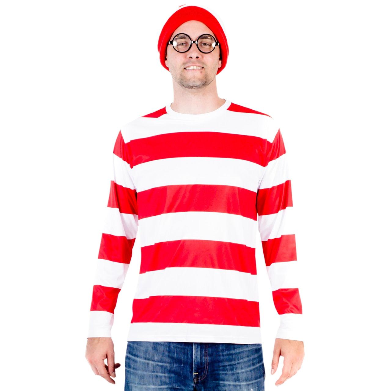 Where's Waldo DELUXE Adult Costume Set-tvso