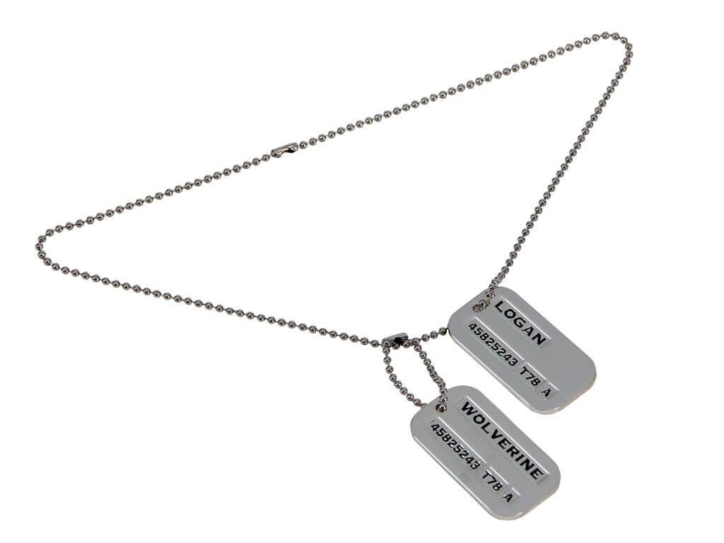 X-Men Wolverine Logan 2 Sided Metal Pendant Chain Dog Tag