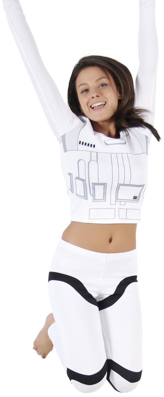 Women's Stormtrooper Top and Pants Costume Set-tvso