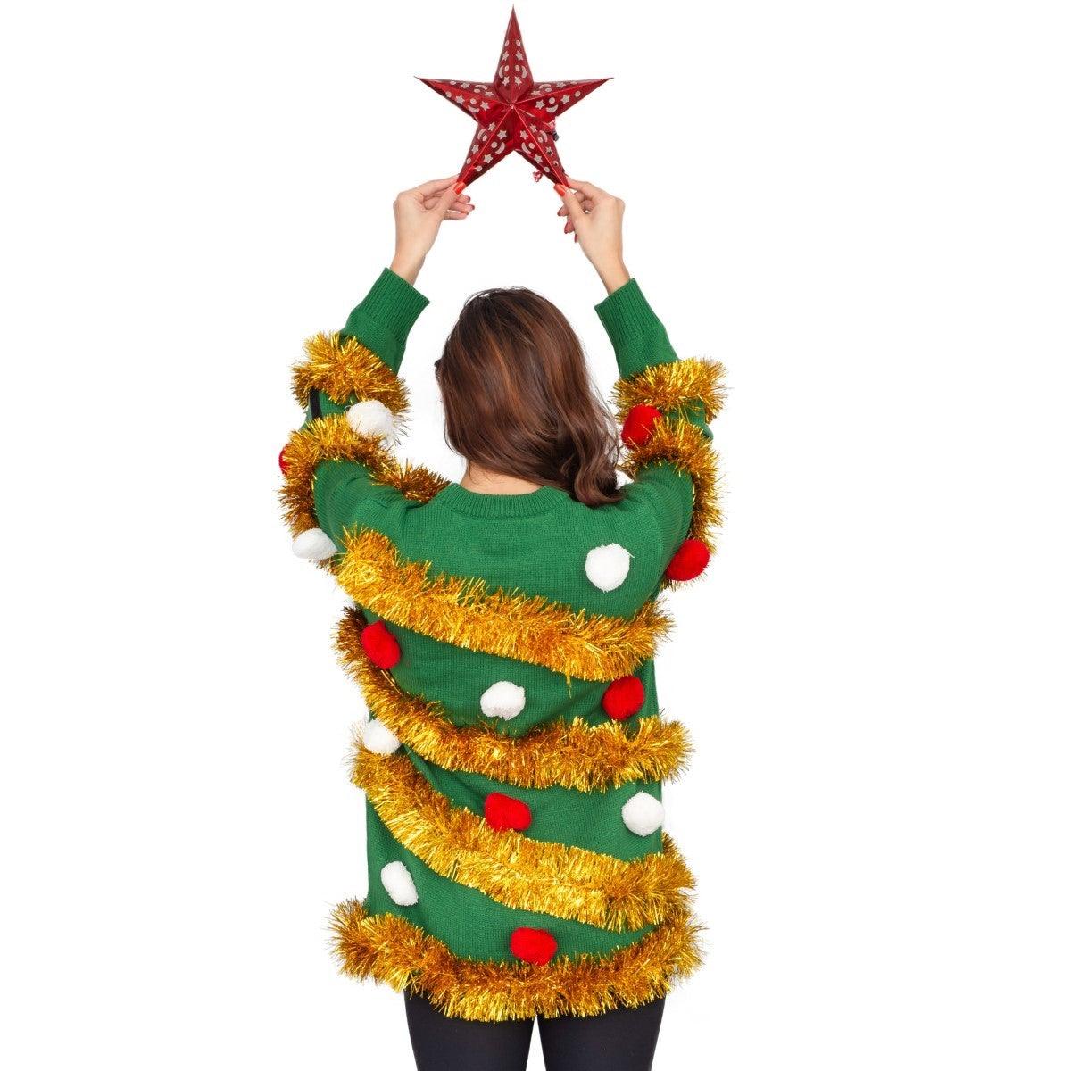 Tinsel Tree Ugly Christmas Sweater 3