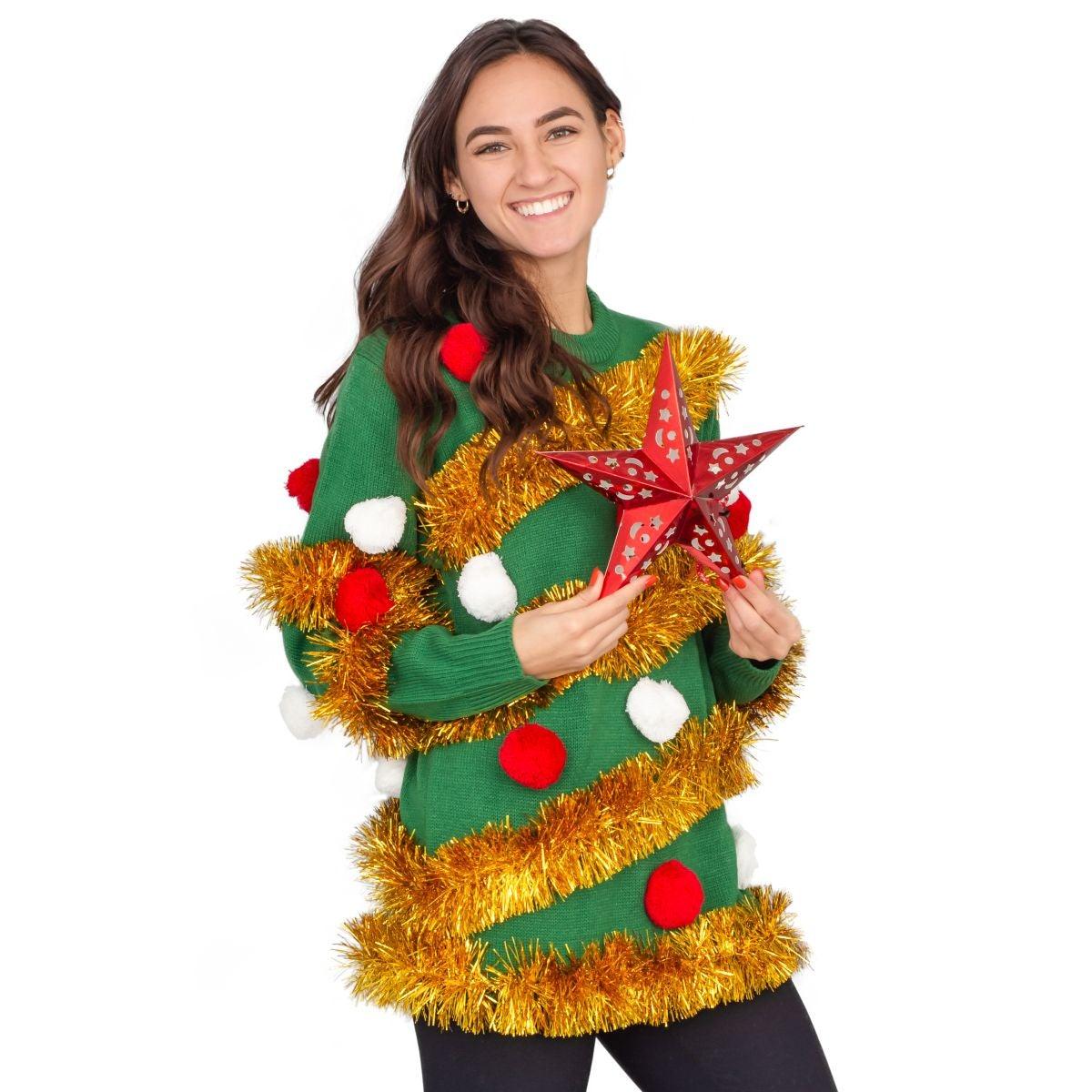 Tinsel Tree Ugly Christmas Sweater 4