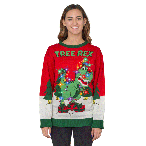 Tree rex 2025 christmas sweater