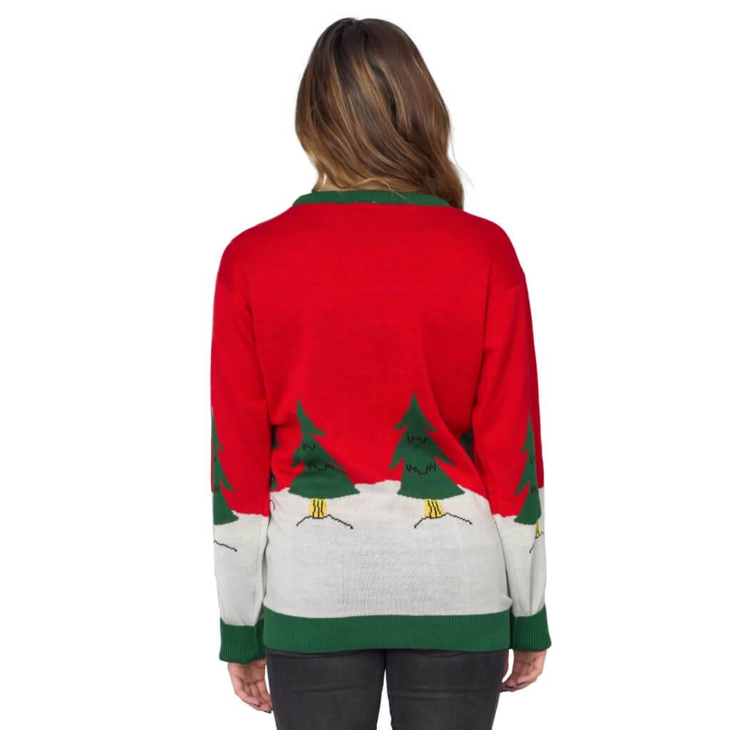 Women's Tree Rex Light Up T-Rex Ugly Christmas Sweater - TVStoreOnline