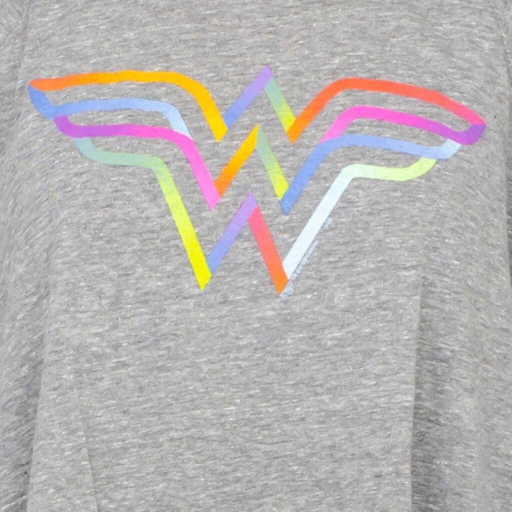 Wonder Woman Rainbow Logo Long Sleeve T-Shirt-tvso