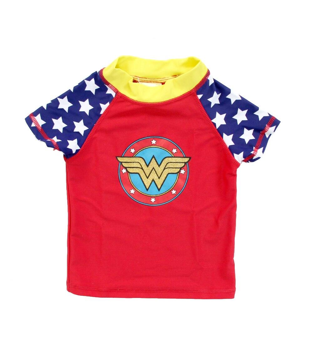 Wonder Woman Shield Logo Short Sleeve Rash Guard-tvso