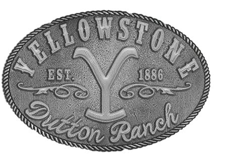 Yellowstone Dutton Ranch Y Logo Established 1886 Belt Buckle - TVStoreOnline