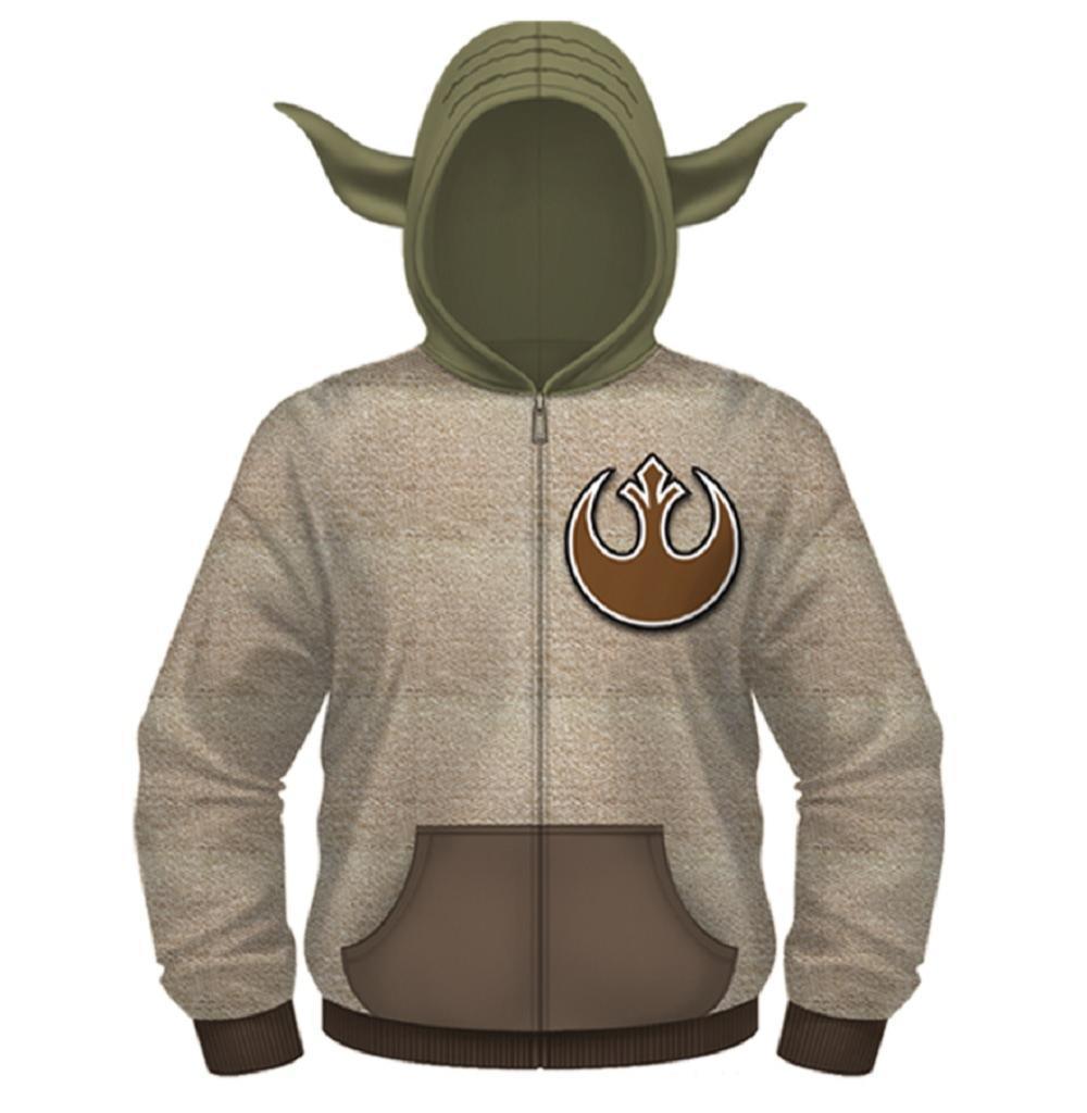 Yoda Adult Sand Zip Up Hoodie Sweatshirt-tvso